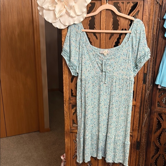 Pink Republic Blue Floral Mini Dress Size XXL - Picture 1 of 7